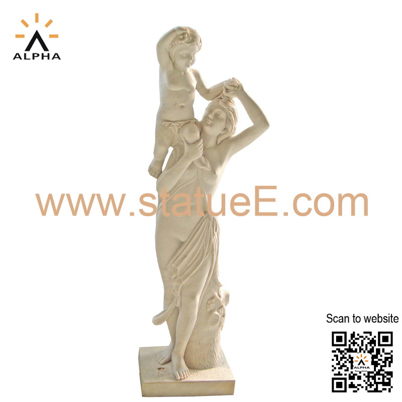 marble mother and child statue